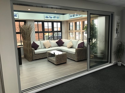 Aluminium in-line Patio Doors Triple Track